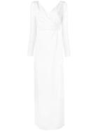 Emilio Pucci Embroidered Wrap-waist Gown - White