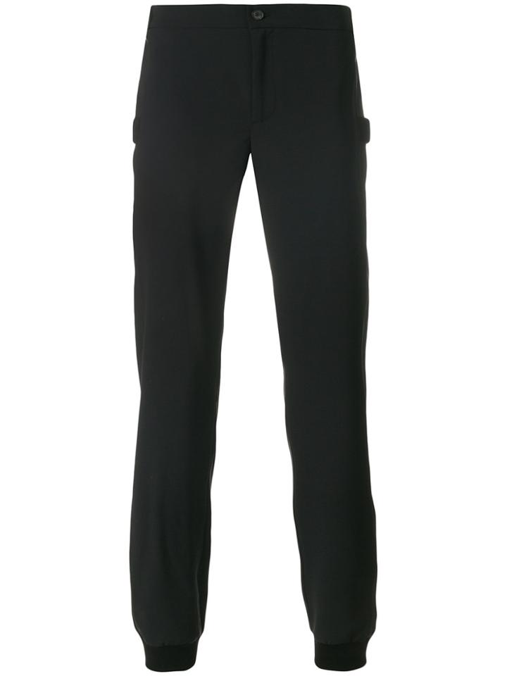 Les Hommes Buttoned Track Pants - Black