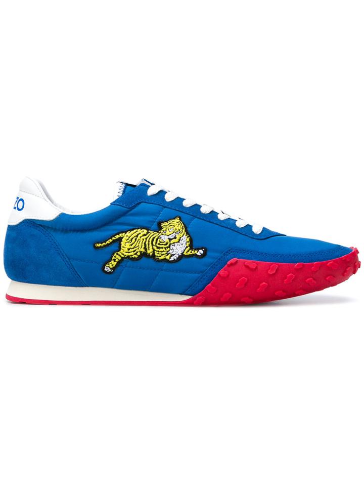 Kenzo Tiger Appliqué Sneakers - Blue