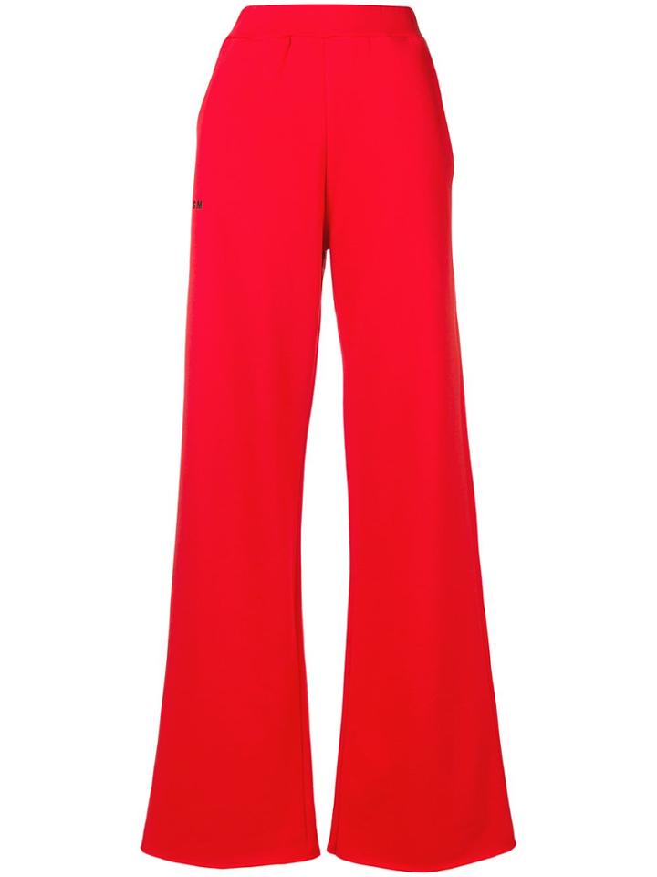 Msgm Wide-leg Jogging Bottoms - Red
