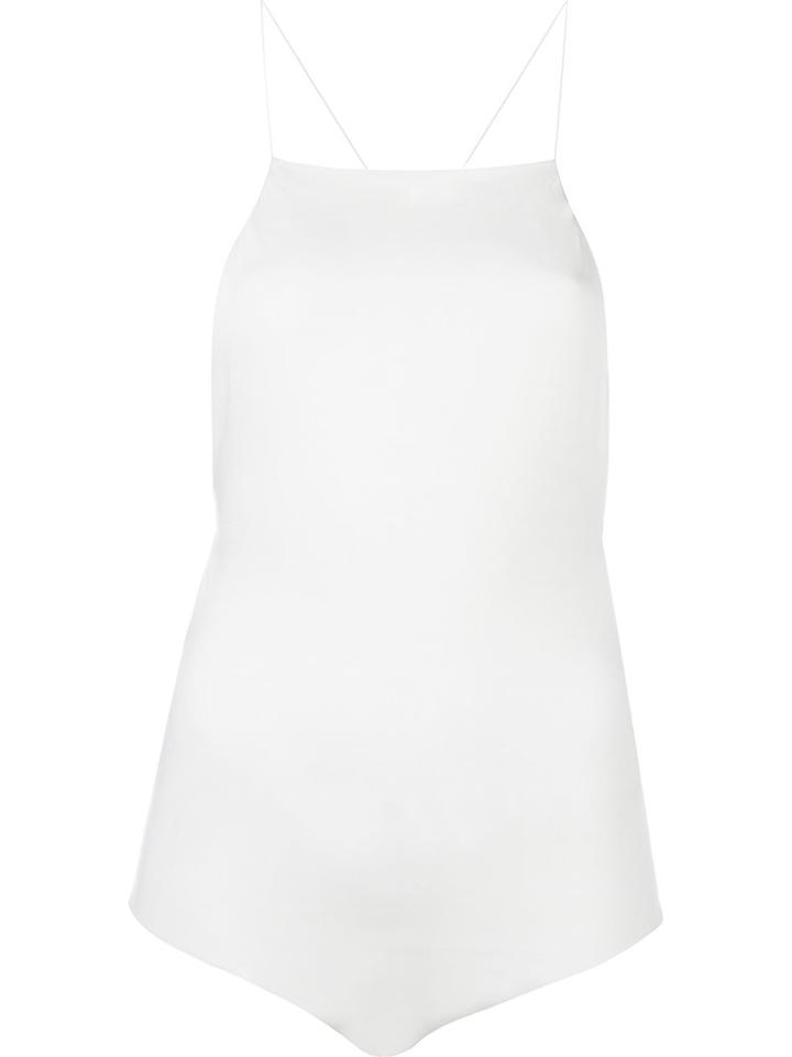 Alexander Wang Criss-cross Back Body, Women's, Size: Medium, White, Spandex/elastane/modal