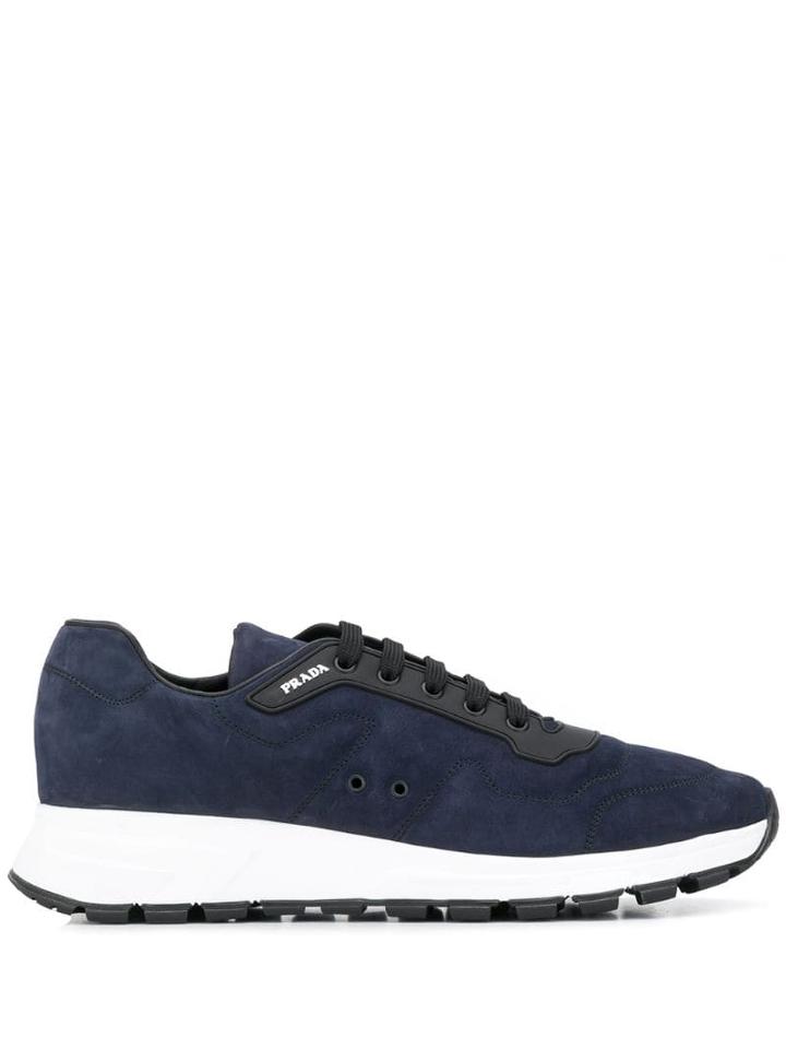 Prada Suede Low-top Sneakers - Blue