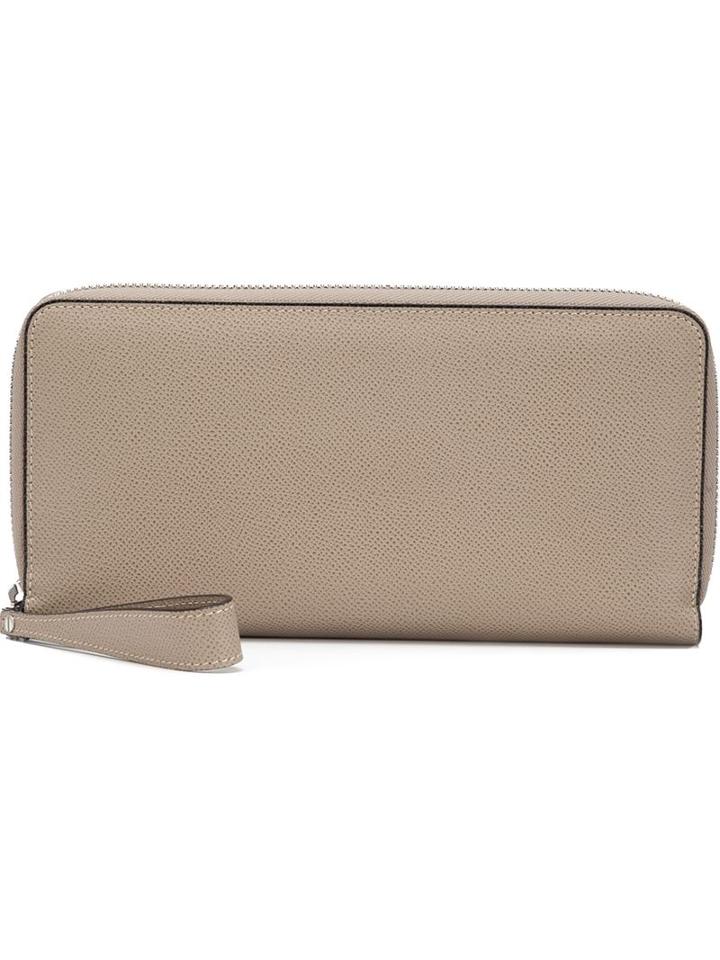 Valextra Medium Zip Around Clutch