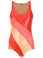 À La Garçonne Panelled Bodysuit - Red