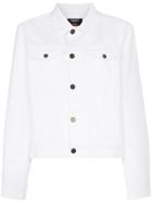 Calvin Klein 205w39nyc Jaws Print Collared Denim Jacket - White