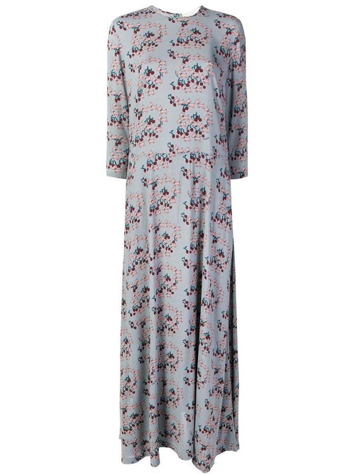 L'autre Chose Dog Print Long Dress - Grey