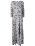 L'autre Chose Dog Print Long Dress - Grey