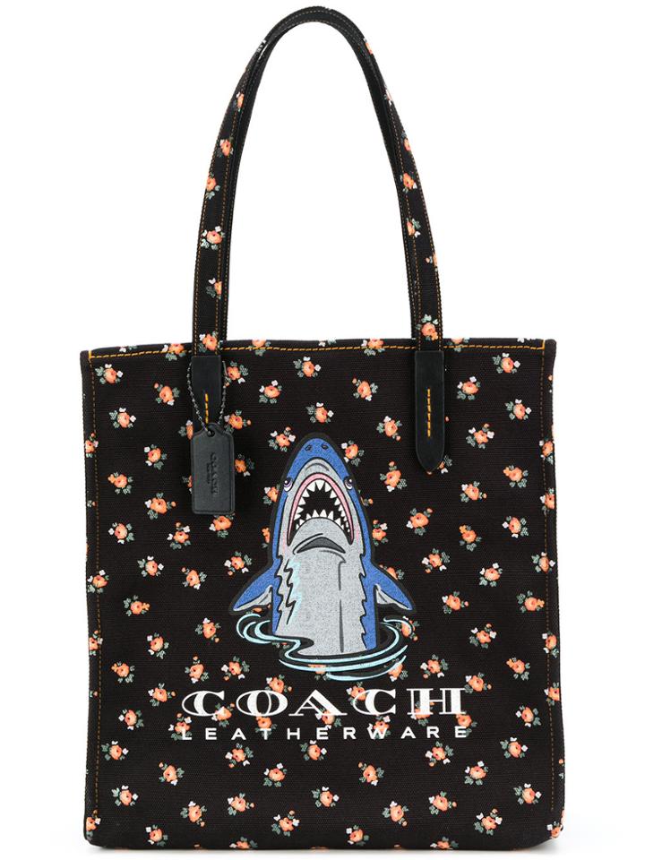 Coach Sharky Tote Bag - Black