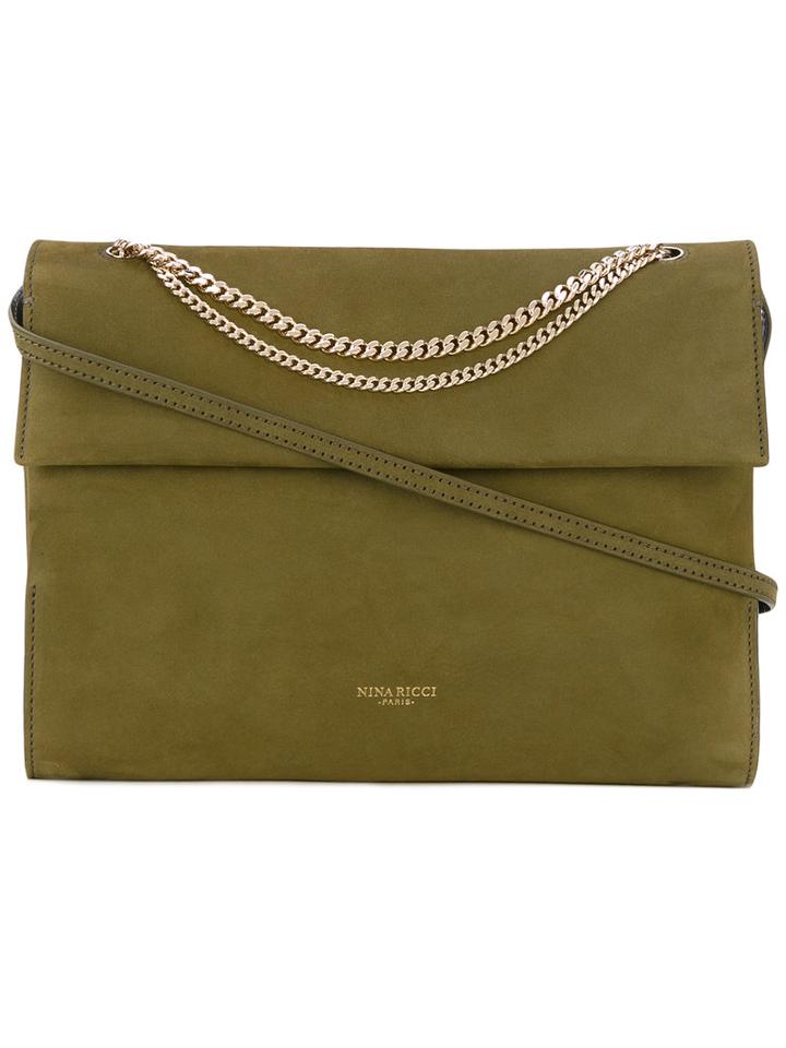 Nina Ricci - 'mado' Clutch - Women - Suede - One Size, Green, Suede