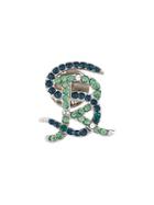 Sonia Rykiel Embellished Logo Pin, Women's, Green