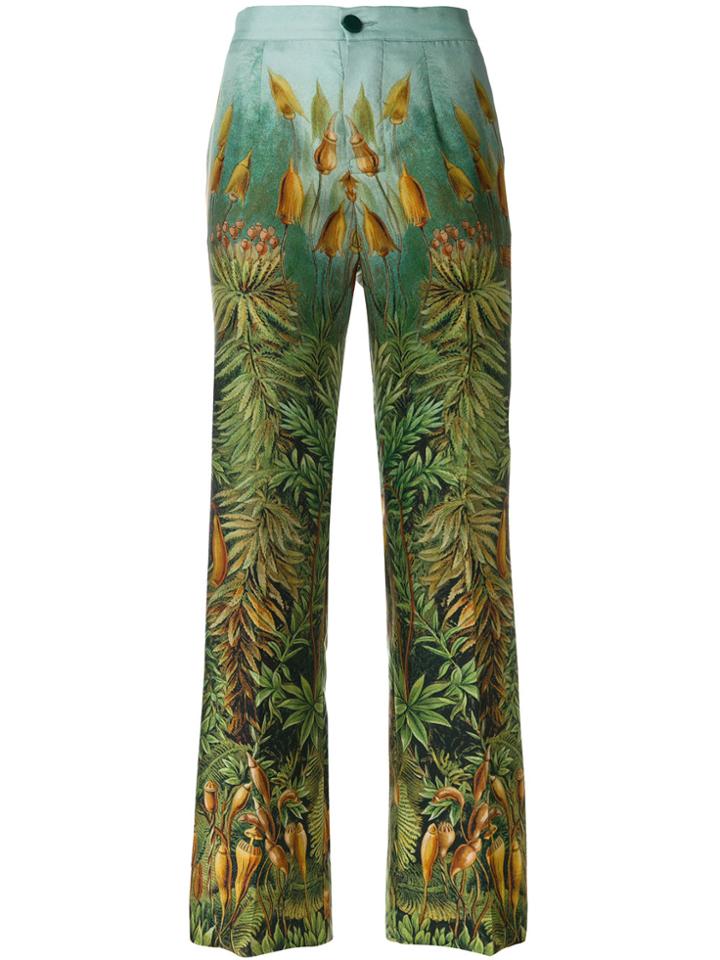F.r.s For Restless Sleepers Forest Print Trousers - Green