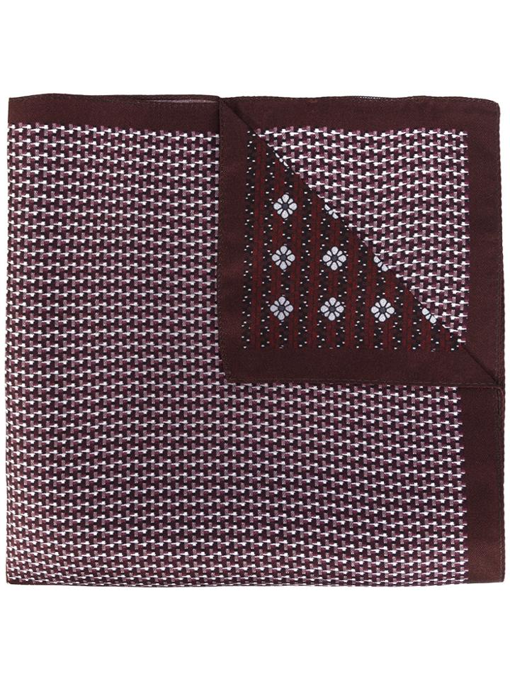 Ermenegildo Zegna Printed Pocket Square - Red