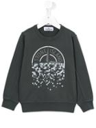 Stone Island Kids Logo Print Sweatshirt, Boy's, Size: 12 Yrs, Grey