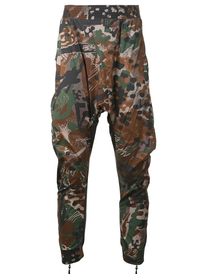 11 By Boris Bidjan Saberi Dropcrotch Track Pants, Men's, Size: Small, Brown, Cotton/polyamide/spandex/elastane