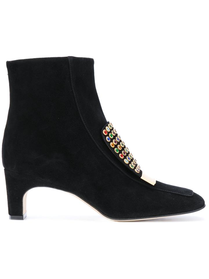 Sergio Rossi Studded Trim Boots - Black