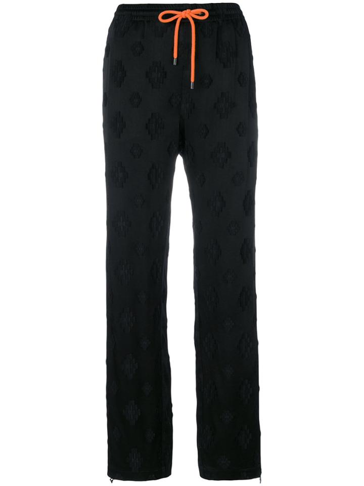 Marcelo Burlon County Of Milan Logo Embossed Track Pants - Black