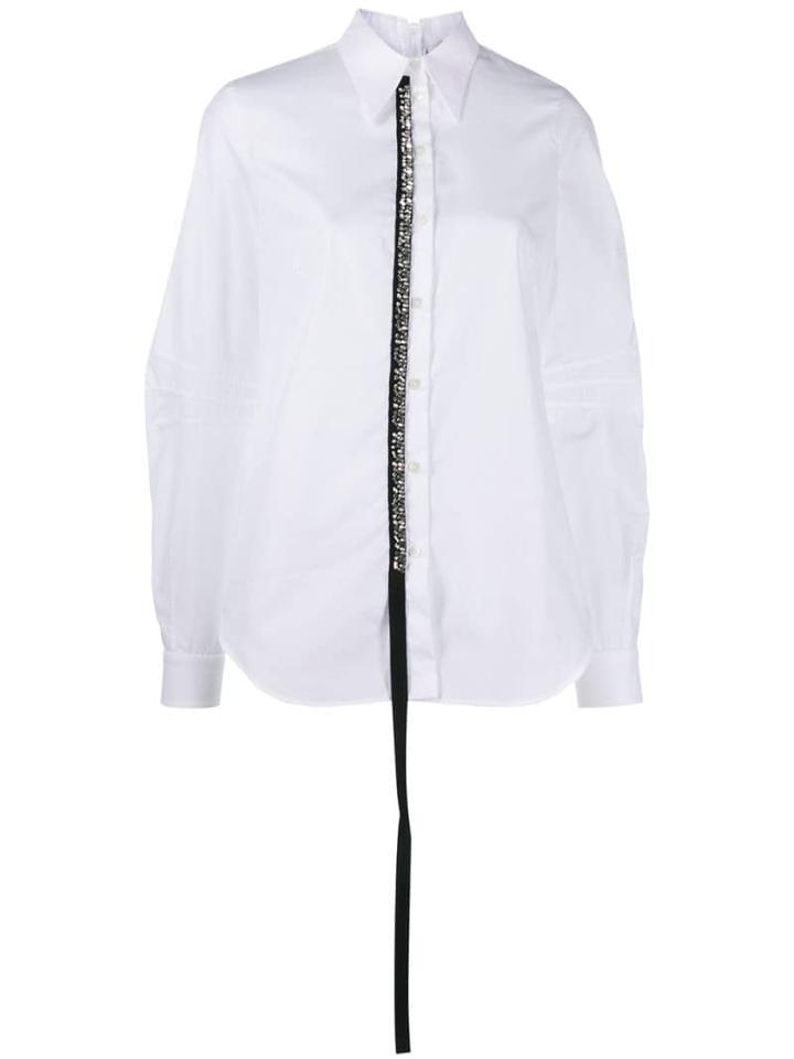 Nº21 Embellished Tab Shirt - White