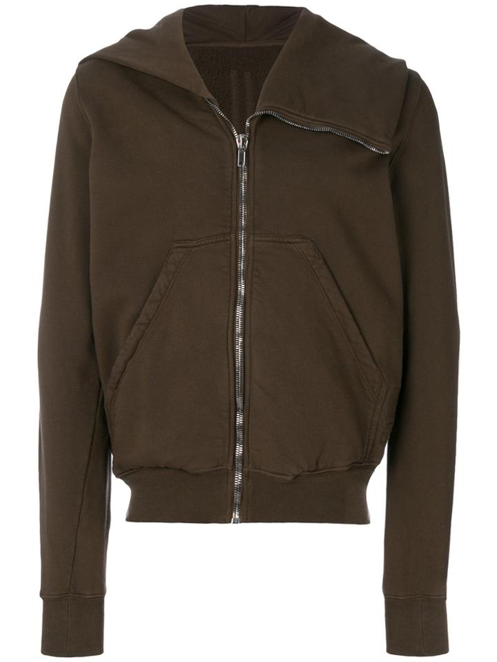 Rick Owens Drkshdw Asymmetric Hoodie - Green