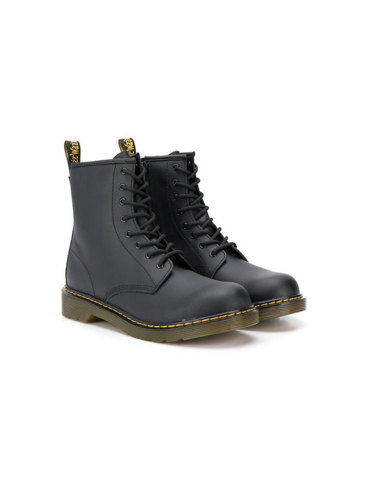 Dr. Martens Kids Teen Amphibian Ankle Boots - Black