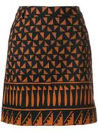 Alberta Ferretti Geometric Mini Skirt - Black