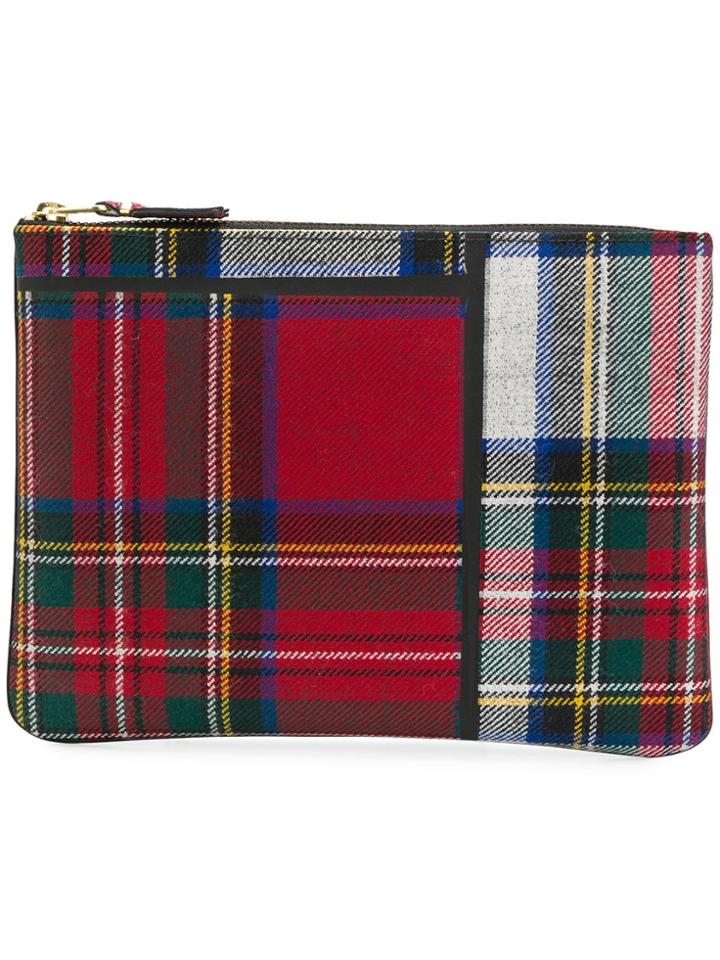 Comme Des Garçons Wallet Plaid Coin Purse - Red