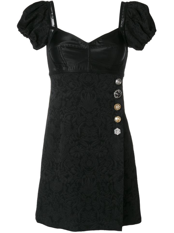 Dolce & Gabbana Corseted Wrap Dress - Black