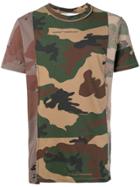 Off-white Reconstructed Camouflage Print T-shirt - Brown
