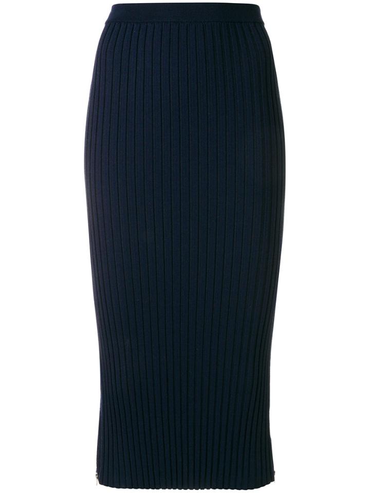 Joseph Ribbed-knit Skirt - Blue