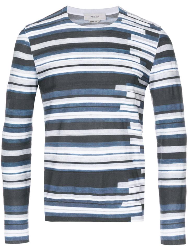 Pringle Of Scotland Block Stripe Jumper - Blue