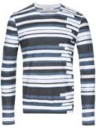 Pringle Of Scotland Block Stripe Jumper - Blue