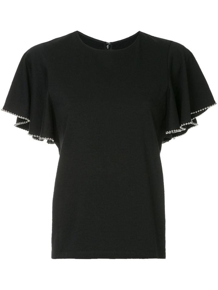 Le Ciel Bleu Ball Chain Trim Top - Black