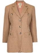Hermès Vintage Patterned Slim Blazer - Brown