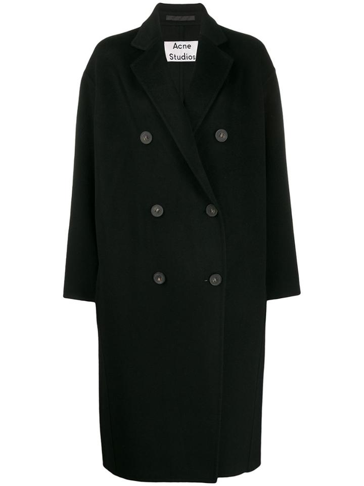 Acne Studios Double-breasted Oversized Coat - Black