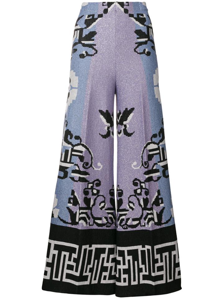 Circus Hotel Glitter Palazzo Pants - Blue