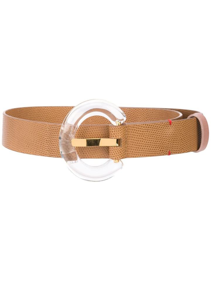 Lizzie Fortunato Jewels Round Buckle Belt - Brown