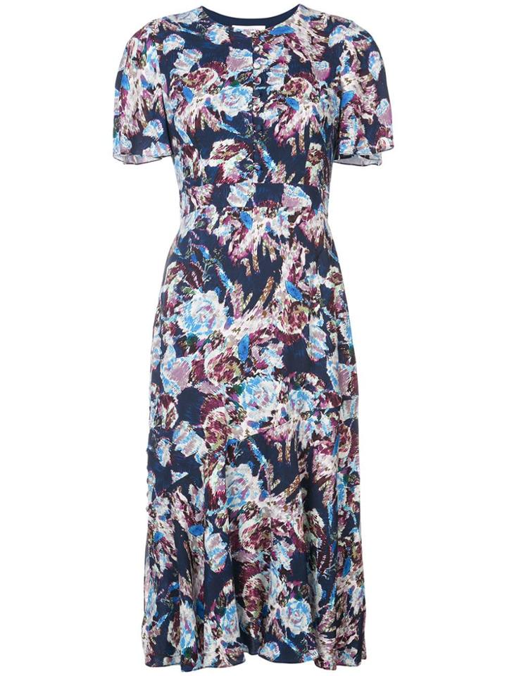 Prabal Gurung Flutter Sleeve Dresss - Blue