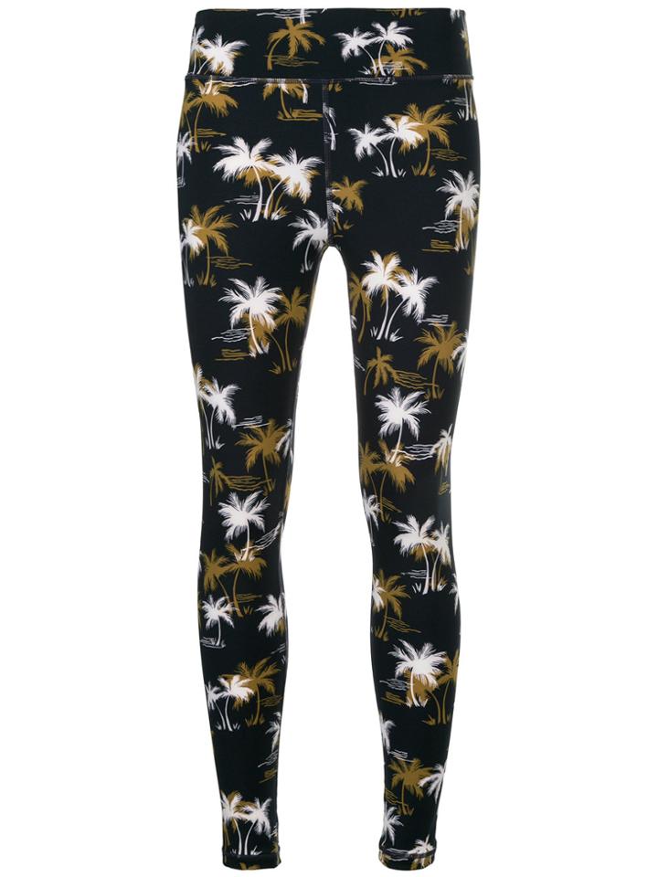 The Upside Palm Tree Printed Leggings - Blue
