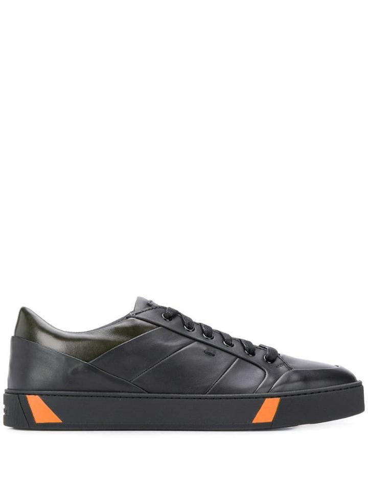 Santoni Lace-up Low-top Sneakers - Black