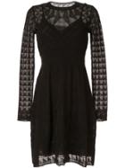 M Missoni Long-sleeved Knitted Dress - Black