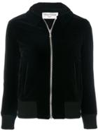 Officine Generale Velvet Bomber Jacket - Black