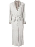 Giorgio Brato Belted Long Coat - Grey