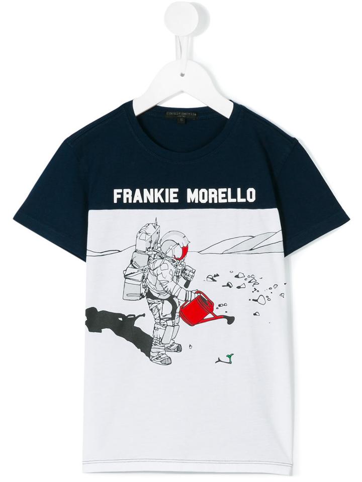Frankie Morello Kids - Logo Print T-shirt - Kids - Cotton - 2 Yrs, Blue
