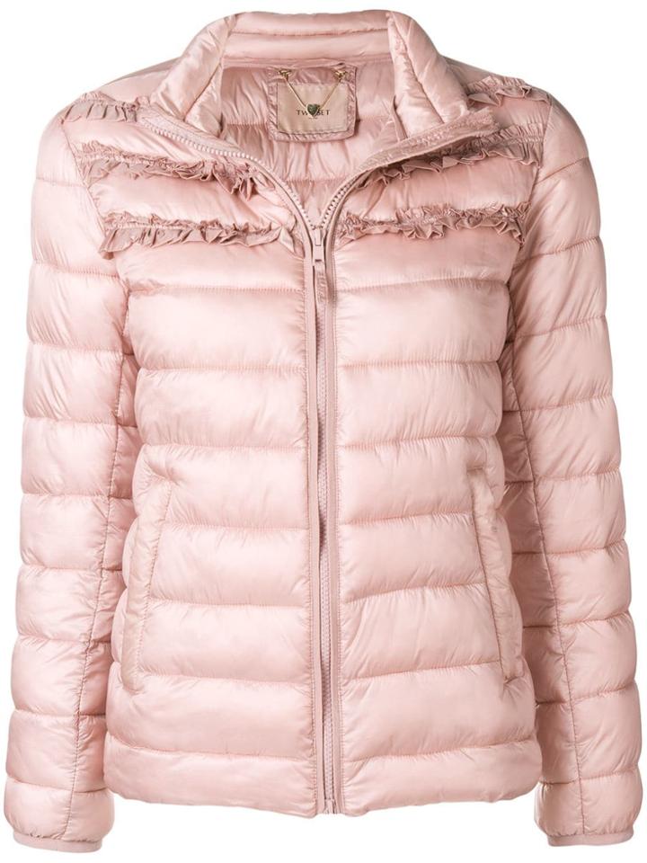 Twin-set Short Padded Jacket - Pink & Purple
