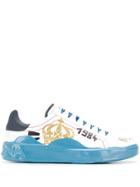 Dolce & Gabbana King Print Sneakers - Blue