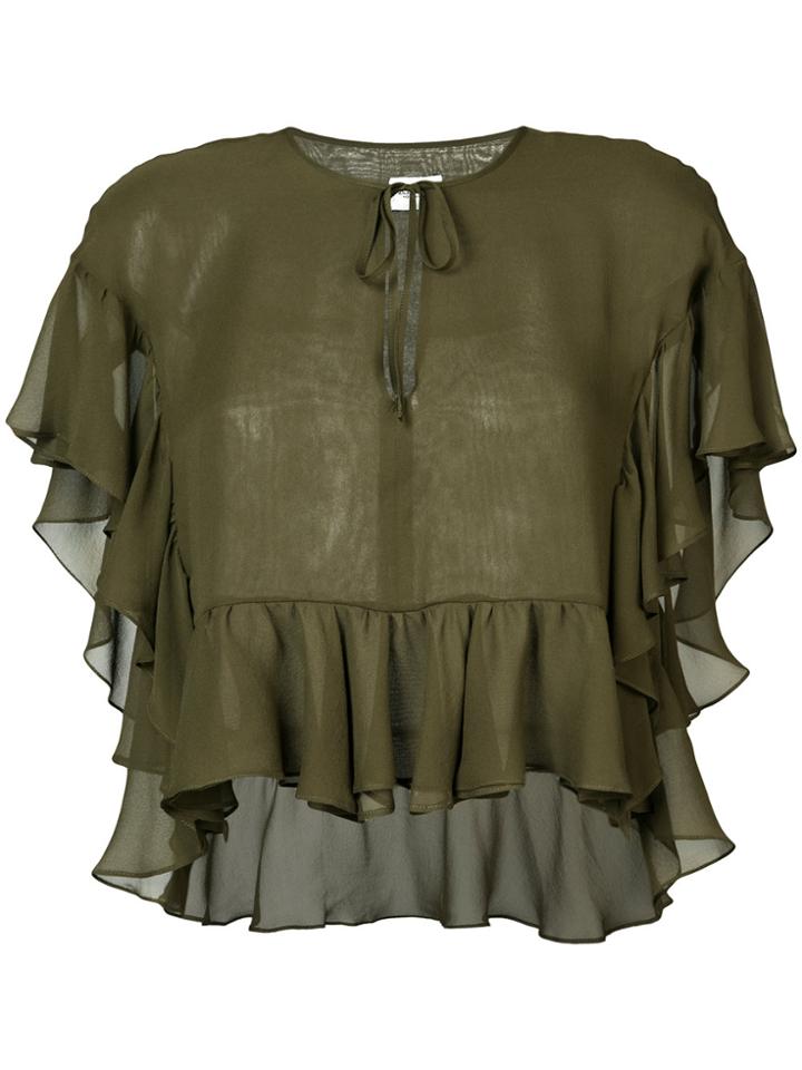 Rachel Comey Ruffled Crop Top - Green