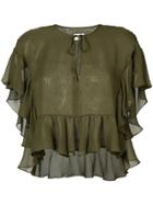 Rachel Comey Ruffled Crop Top - Green