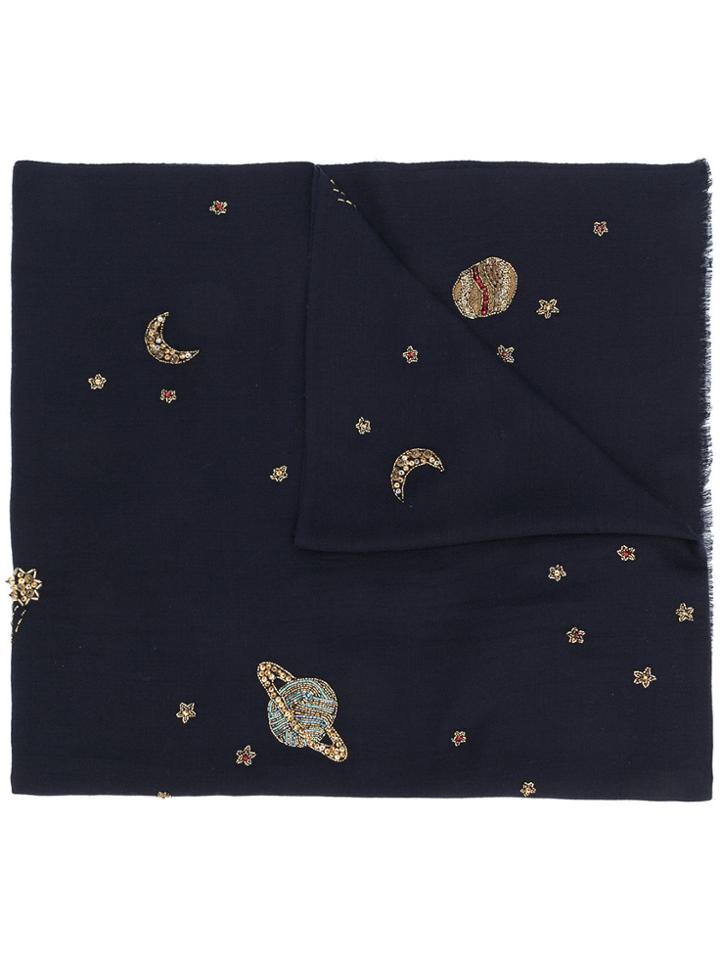 Janavi Celestial Galaxy Scarf - Blue