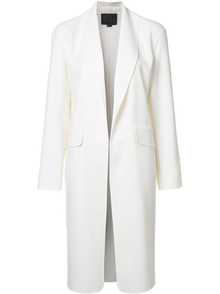 Alexander Wang - Shawl Collar Coat - Women - Spandex/elastane/virgin Wool - S, White, Spandex/elastane/virgin Wool