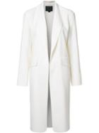 Alexander Wang - Shawl Collar Coat - Women - Spandex/elastane/virgin Wool - S, White, Spandex/elastane/virgin Wool