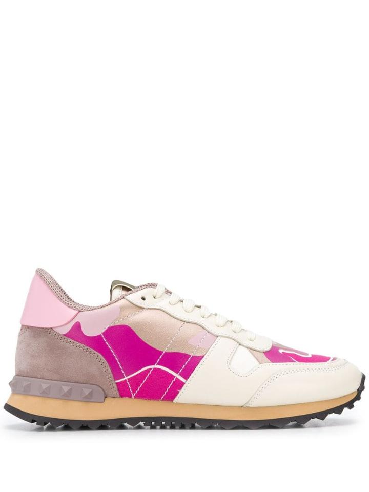 Valentino Valentino Garavani Rockstud Camouflage Sneakers - Neutrals